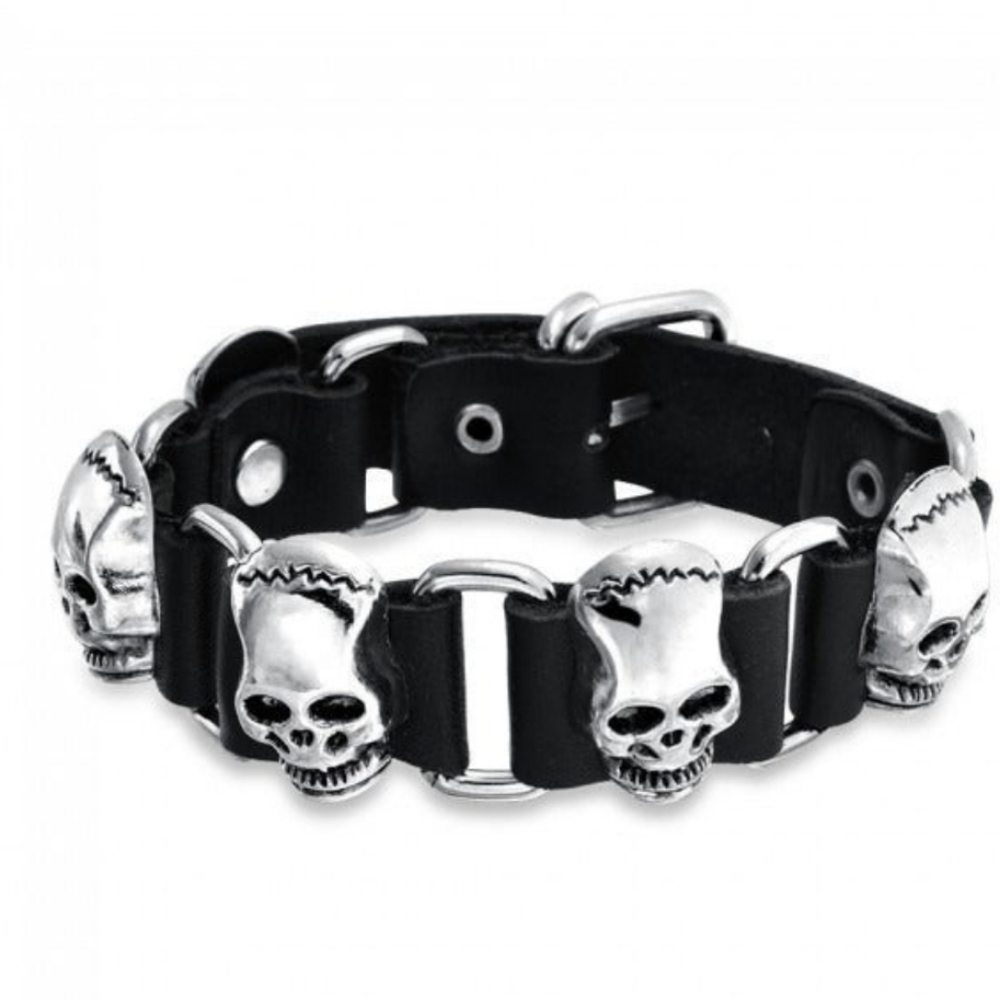 Mens skull wristband